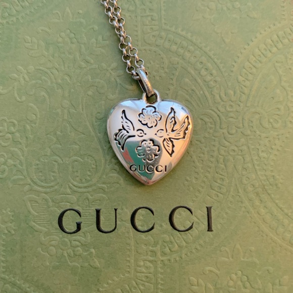 Gucci Jewelry - GUCCI Blind for Love / Dove Heart Pendant Necklace